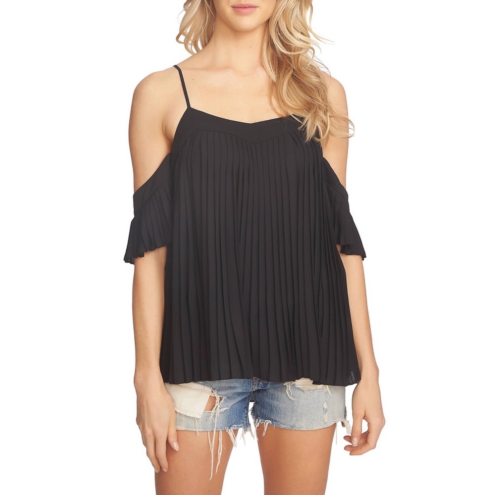 nwt | 1. state pleated cold shoulder blouse